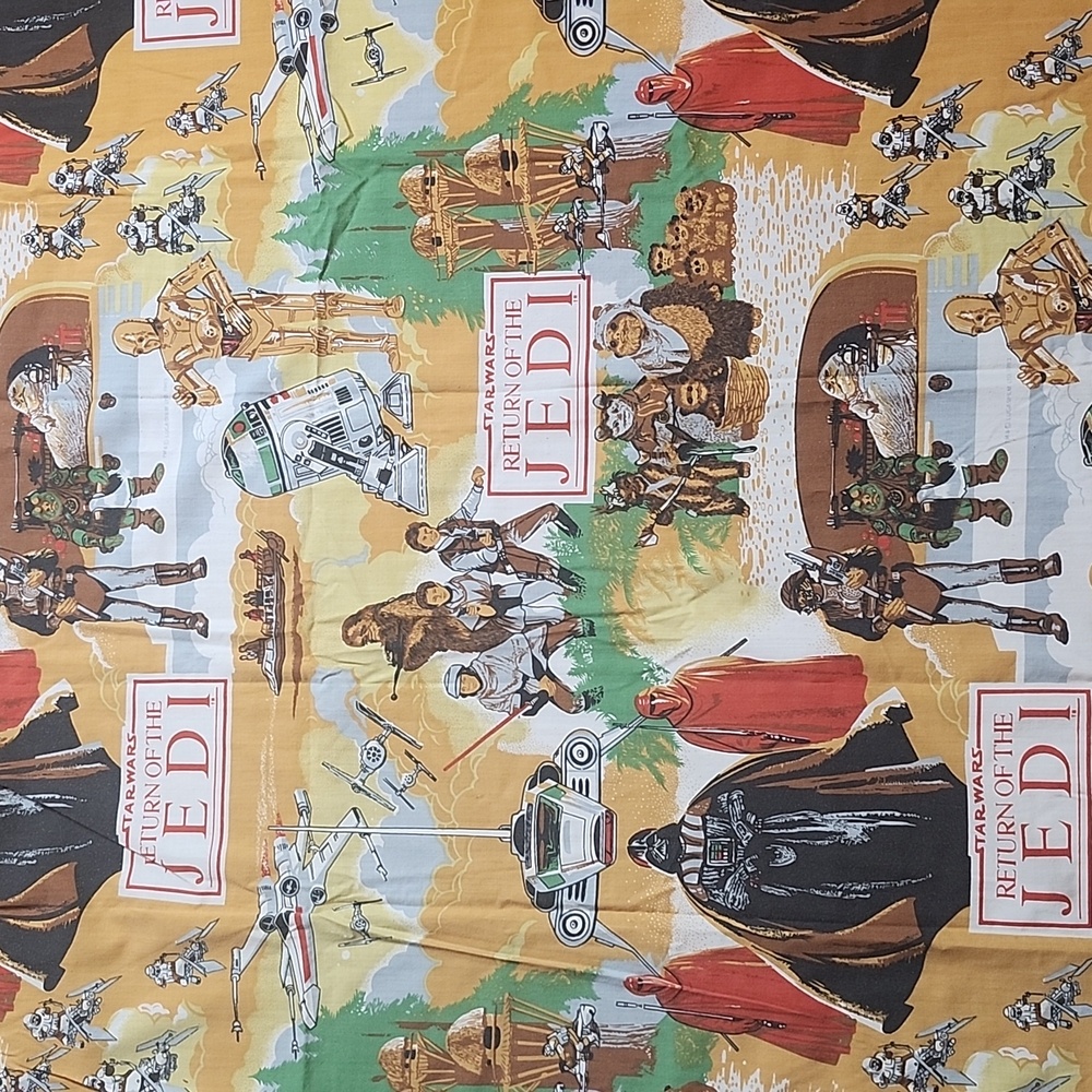 Vintage 80s Star Wars Return of the Jedi Twin Flat Sheet